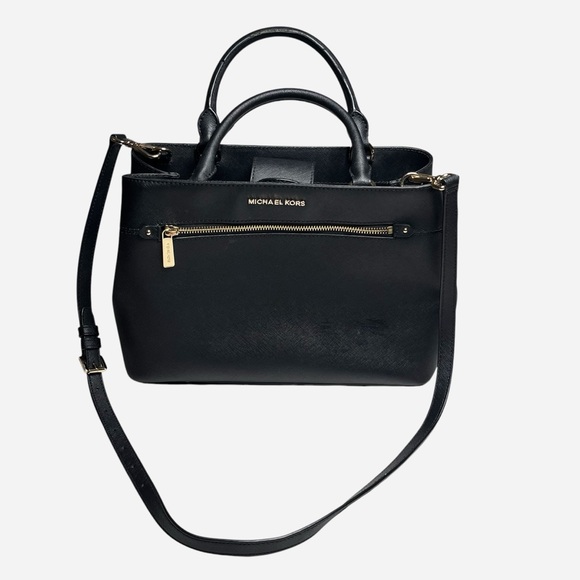 Michael Kors Handbags - Michael Kors MK Hailee Medium Satchel Bag Leather Black